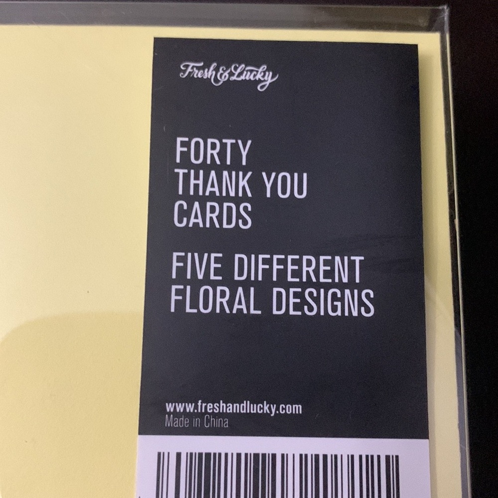 COPY - NIB-Fresh& Lucky Big Thank You card with yellow envelope (40 pcs.)/ 5x… - Picture 3 of 3